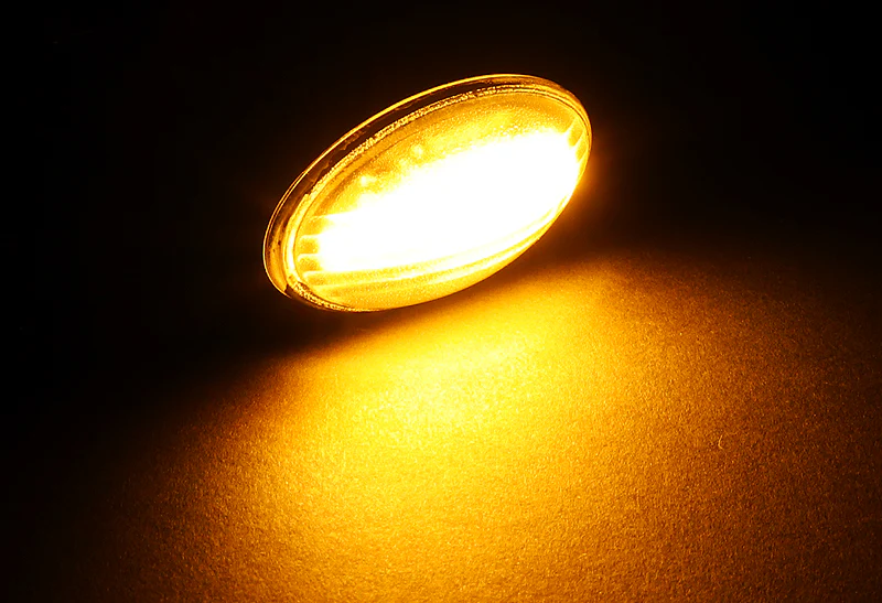 2002-2006 Mini Cooper Amber LED Turn Signal Front Side Marker Lights -Smoked Lens - Image 4