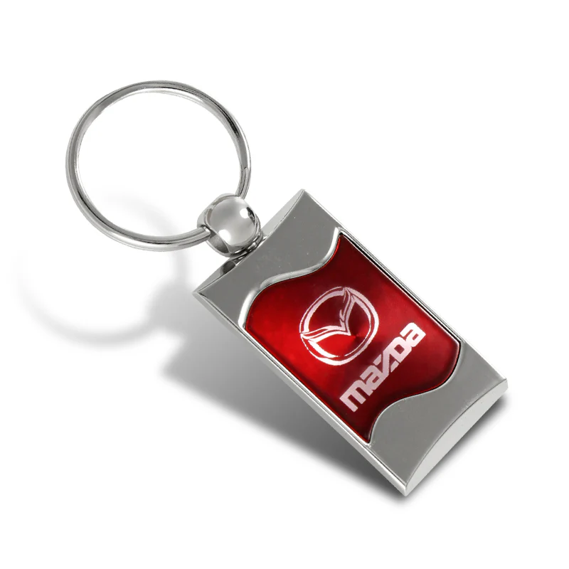 Mitsubishi Black Rectangular Authentic Chrome Key Fob Key ring Keychain Lanyard - Image 35