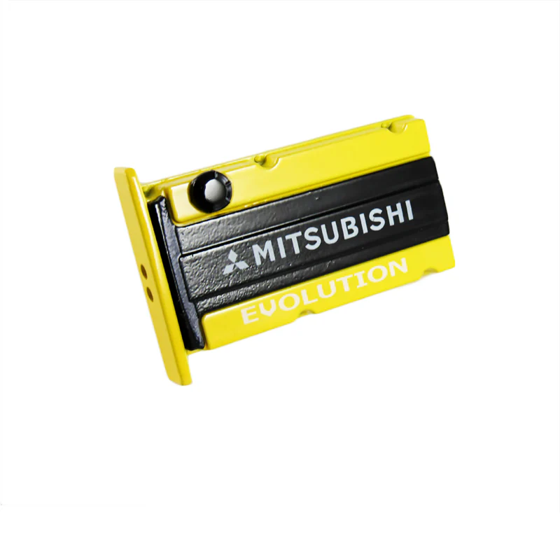 MITSUBISHI EVOLUTION Stainless Steel Engine Valve Cover Yellow Car Vent Clip Air Freshener Kit - Ocean Scent - Image 6