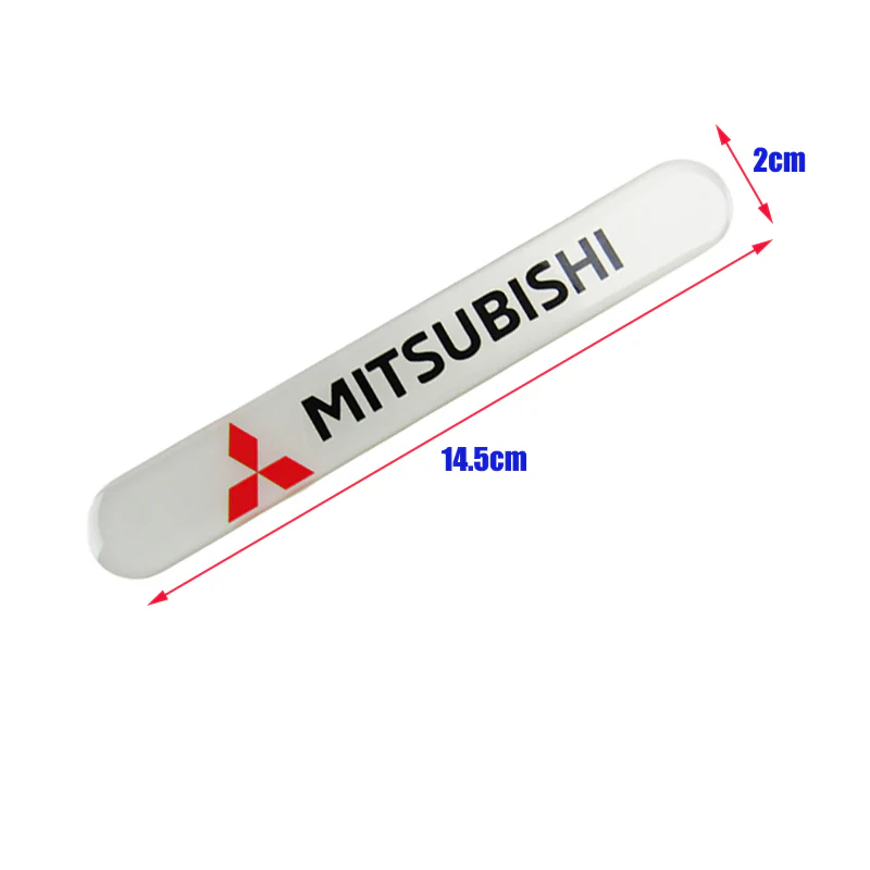 Mitsubishi White Car Door Rear Trunk Side Fenders Bumper Badge Scratch Guard Sticker New 2 pcs - Image 2