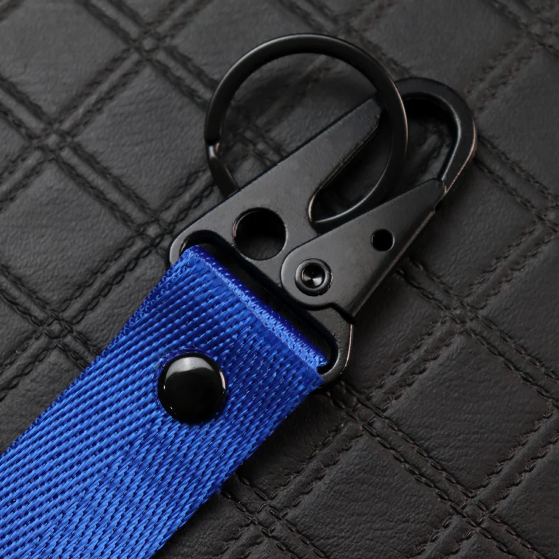 MOMO Blue Keychain with Metal Key Ring - Image 3