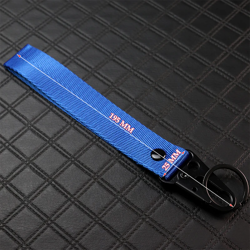 MOMO Blue Keychain with Metal Key Ring - Image 5