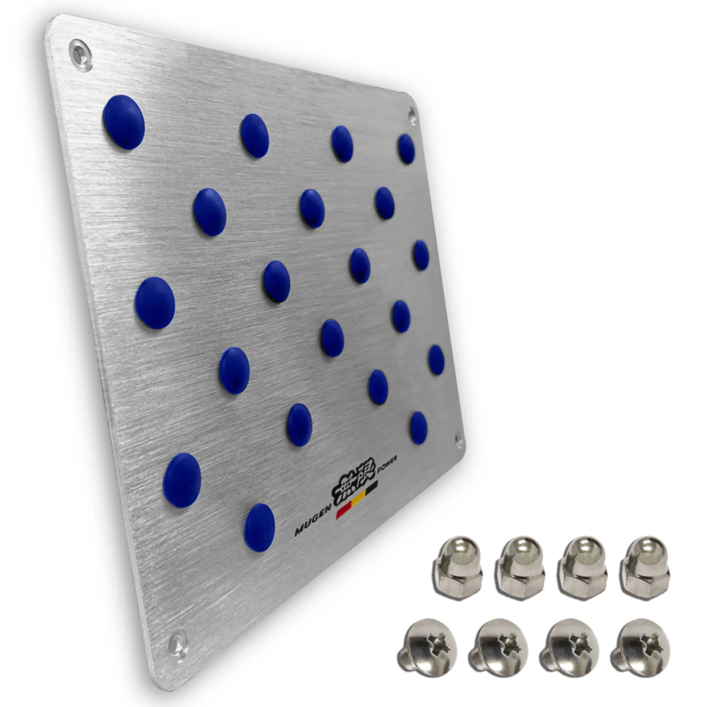 MUGEN Aluminum Car Anti Skid Floor Mat Carpet Rest Pedal Pad Cover 11.5" X 8.5" - Image 6