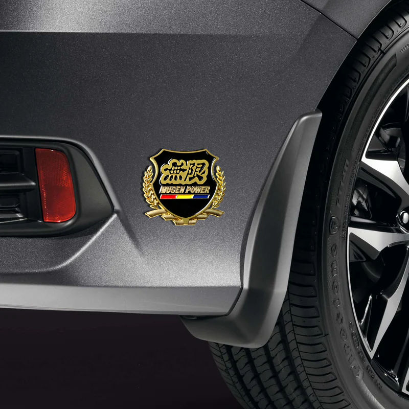 Mugen Gold 3D Metal Emblem Sticker x2 - Image 4