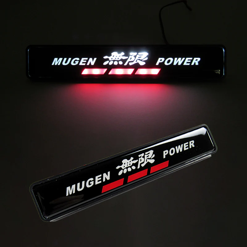 Mugen Set Black 3D Emblem (15CM) with Mugen Power LED Logo Illuminated Badge - Image 3