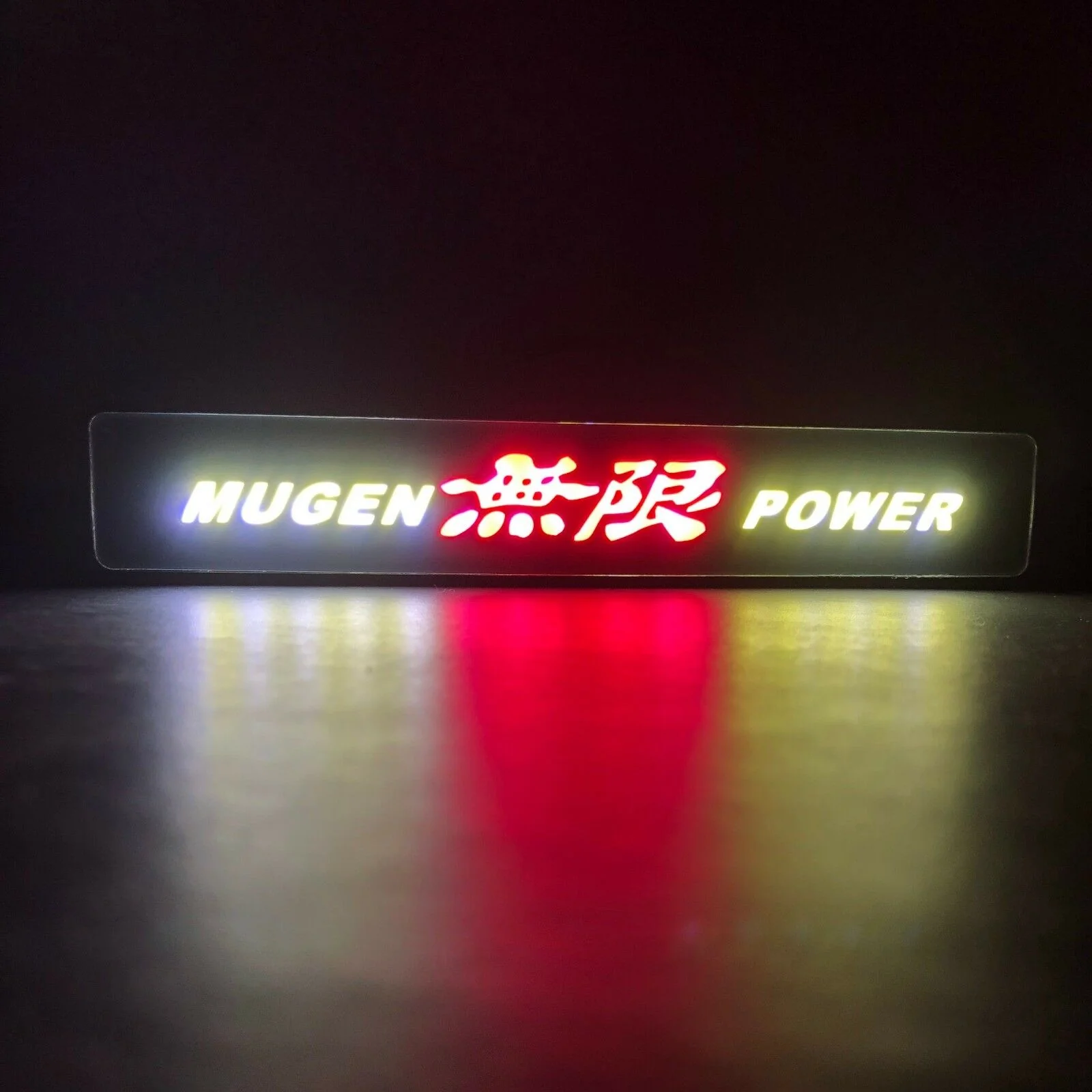 Mugen Set Red & Black 3D Emblem (17CM) with Mugen Power LED Logo Illuminated Badge - Image 6