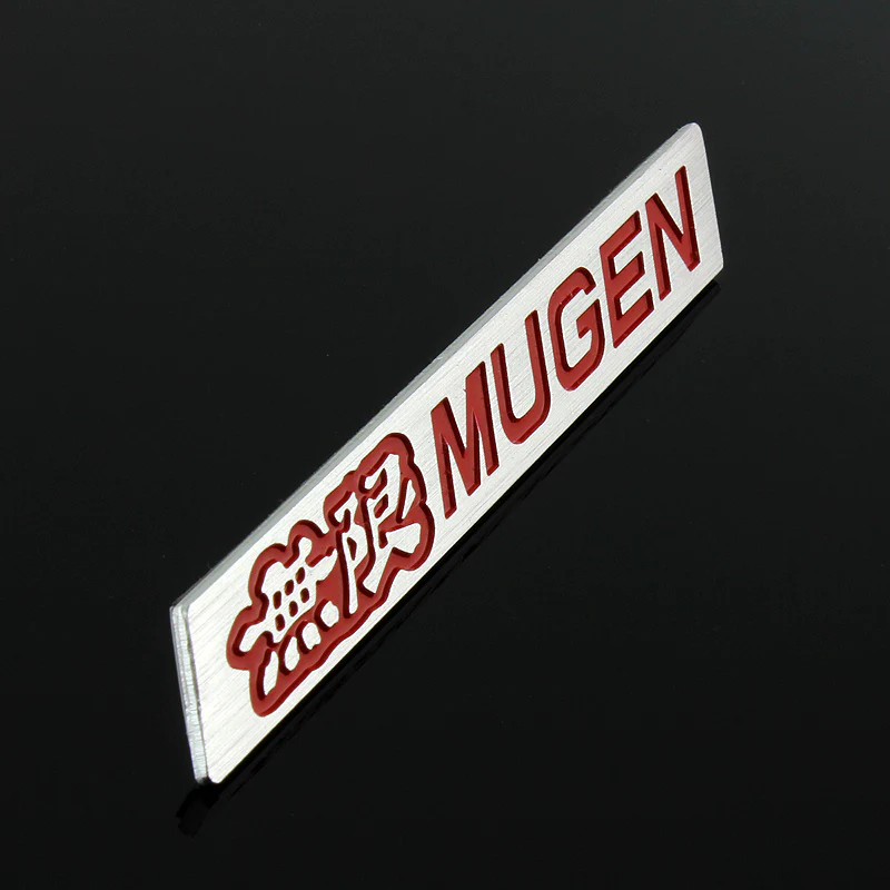 Mugen Set Red & Chrome 3D Emblem (15CM) with Mugen Power LED Logo Illuminated Badge - Image 4