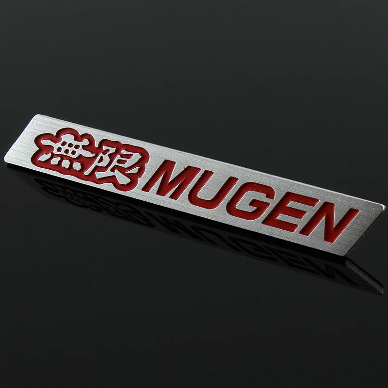 Mugen Set Red & Chrome 3D Emblem (15CM) with Mugen Power LED Logo Illuminated Badge - Image 5