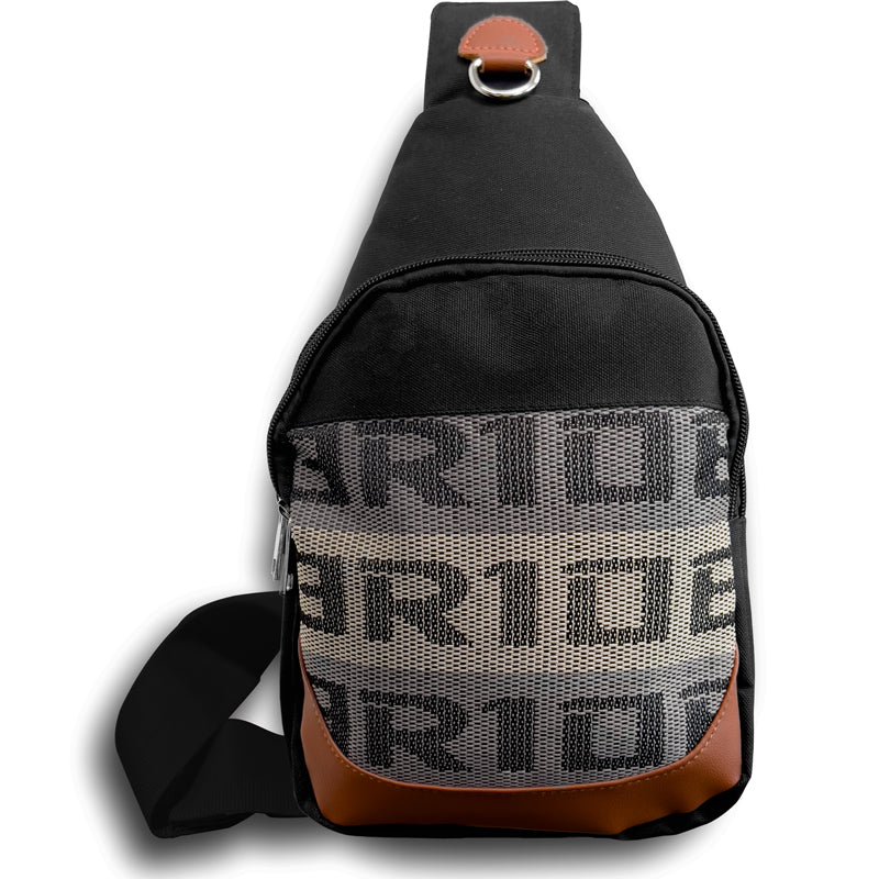 NEW BRIDE RACING BACKPACK BLACK STRAPS GRADATION CROSSBODY SHOULDER BAG W/ RED KEYTAG - Image 10