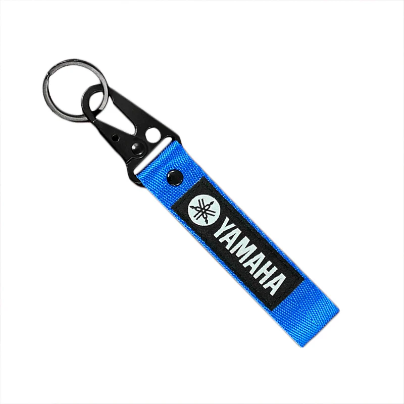 New For YAMAHA Bike Backpack Keychain Metal Key Ring Hook Nylon Strap Lanyard