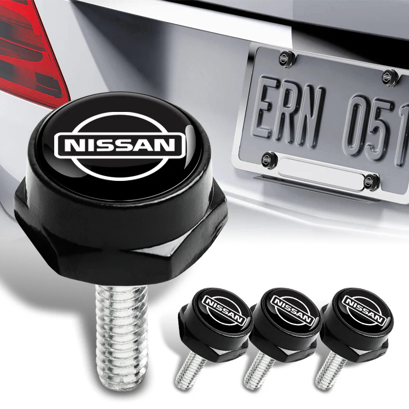 New Nissan Nismo 100% Real Carbon Fiber License Plate Frame 2 pcs with Caps Bolts & Screws SET - Image 7