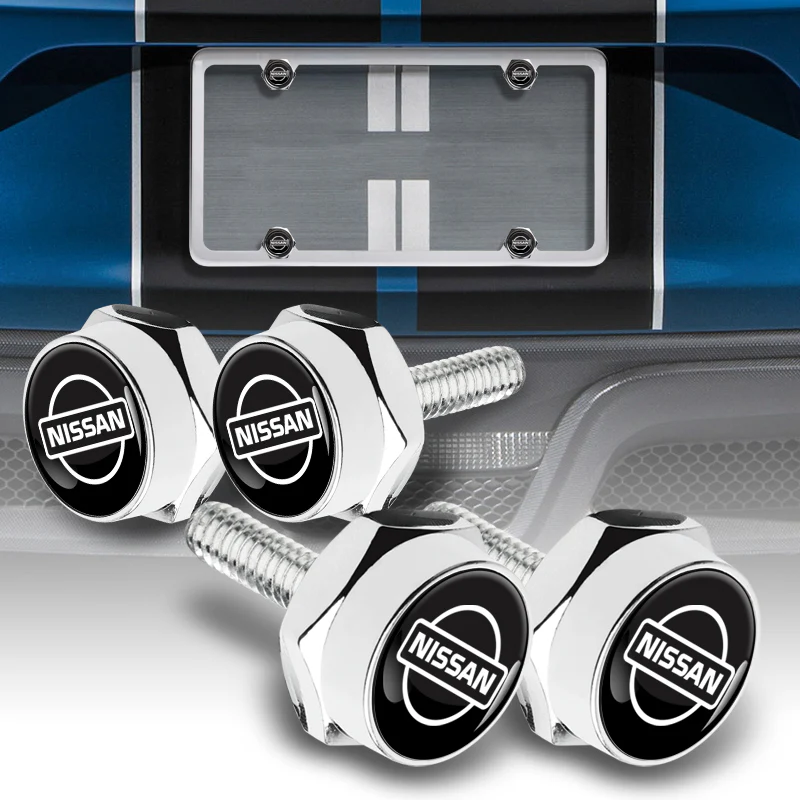 New Nissan Nismo 2 pcs Stainless Steel License Plate Frame with Caps Bolt Screw Set - Image 5