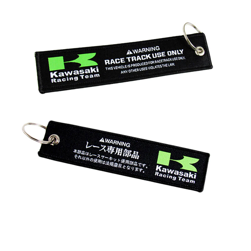 2 pcs NINJA KAWASAKI DUCATICORSE MOTORCYCLE DOUBLE SIDE Racing Cell Holders Keychain