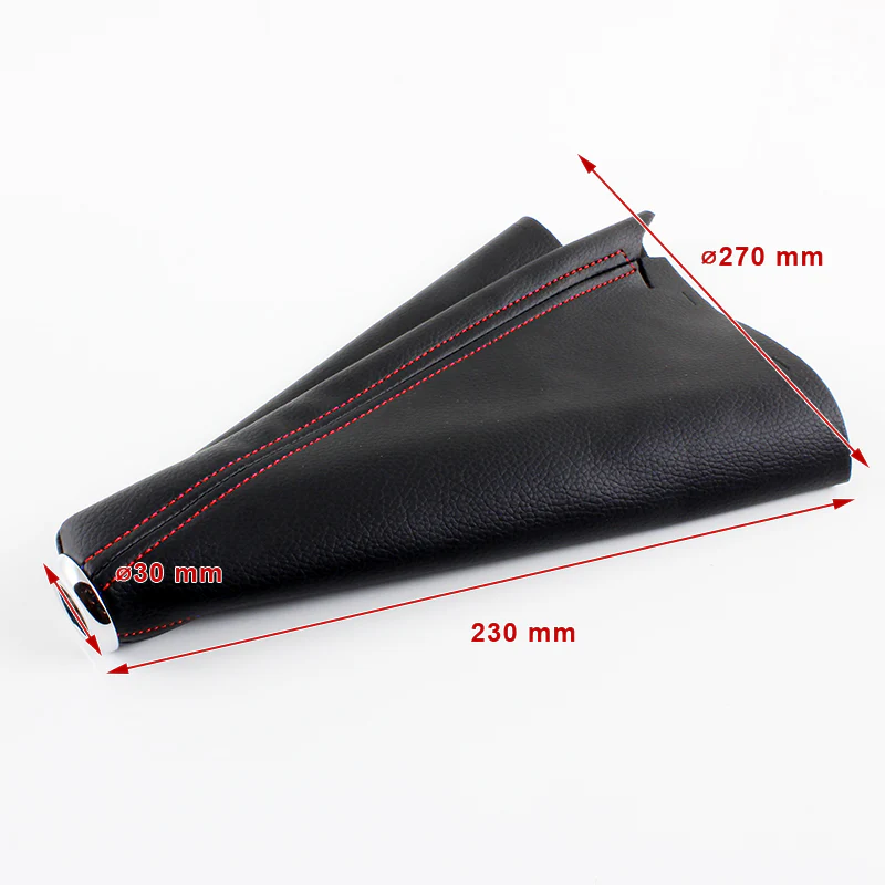 Nissan Nismo Red Stitched Black PVC Leather Shifter Boot Cover - Image 4