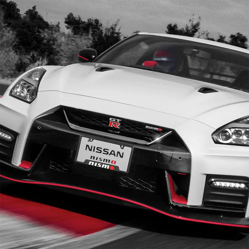 NISSAN NISMO Carbon Fiber Look License Plate Frame ABS X2 - Image 2