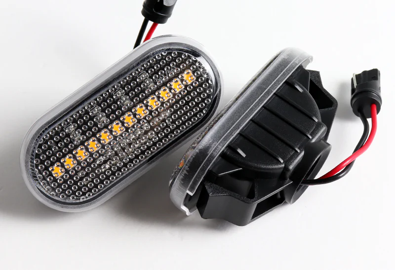 Nissan Pathfinder / Navara / Cube White LED Turn Signal Front Side Marker Lights -Clear Lens - Image 2