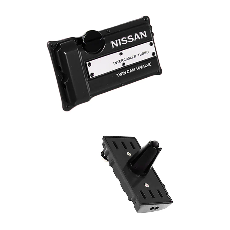 NISSAN Stainless Steel Engine Valve Cover Black Car Vent Clip Air Freshener Kit - Chanel Scent - Image 5