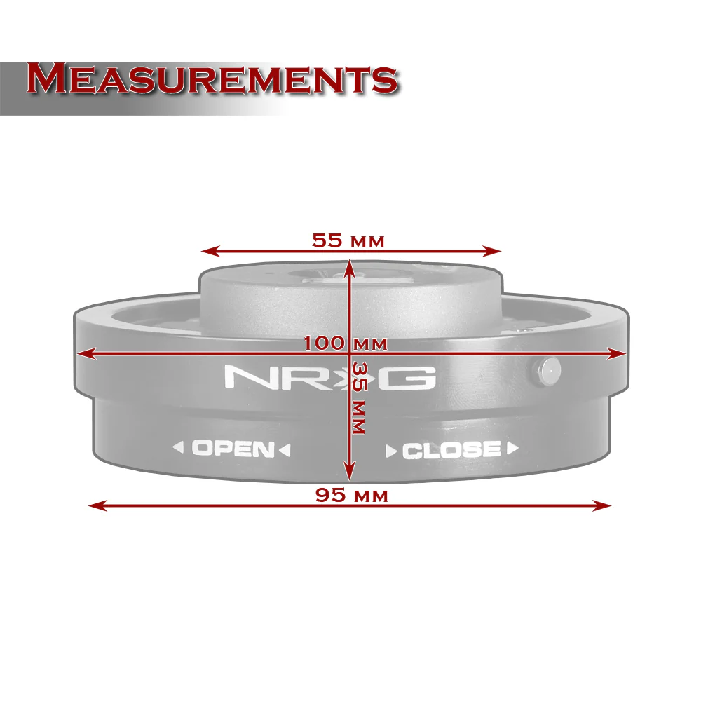 NRG Black Aluminum 1.25 Thin 6-Bolt Steering Wheel Universal Short Hub Adapter Quick Release Spacer -SRK-400BK - Image 4