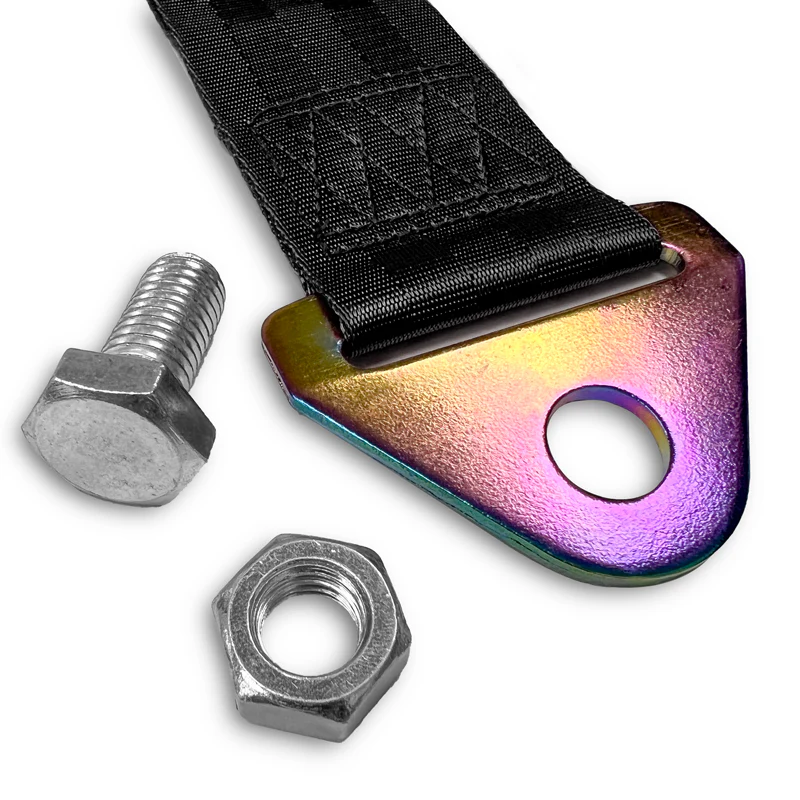 OSAKA Racing JDM Honda Drift Rally Sports NEO CHROME HIGH STRENGTH Tow Strap for Front / Rear Bumper - Image 7