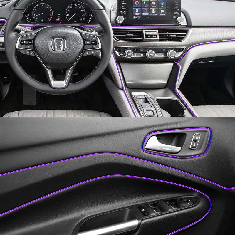 Purple Interior Edge Gap Line Moulding Trim Molding Strip Auto Car Décor - 32.8 ft - Image 3