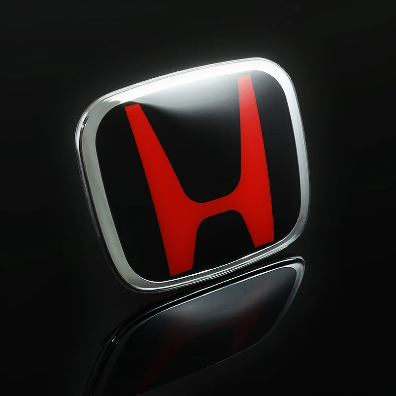 Red & Black JDM H New Front / Rear Emblem For CIVIC SI COUPE SEDAN HATCH CRV - Image 3