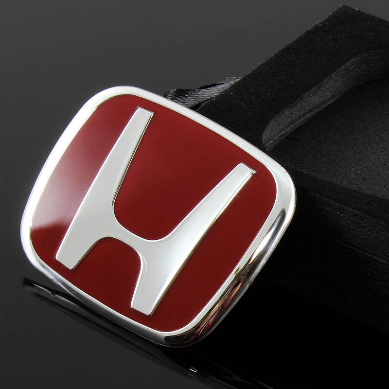 Red Front + Rear +Steeriing JDM Emblem Set For 2012-2013 CIVIC SI COUPE 2DR - Image 7