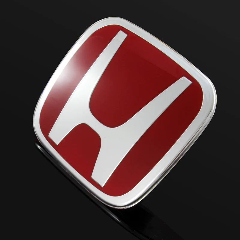 Red JDM H Emblem 2PCS Set Front & Rear For CIVIC 2DR COUPE 2016 2017 2018 - Image 5
