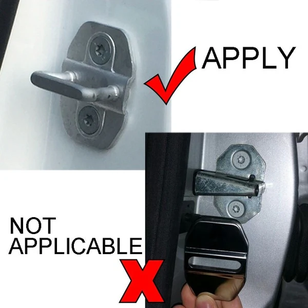Red Stainless Steel Door Lock Door Striker Cover for NISMO - Image 5