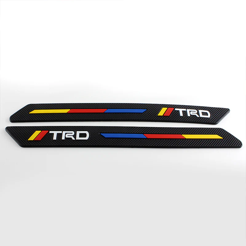 Rubber JDM TRD SPORT Front Rear Bumper Scratch Protector Strip Corner Guard 2 pcs - Image 2