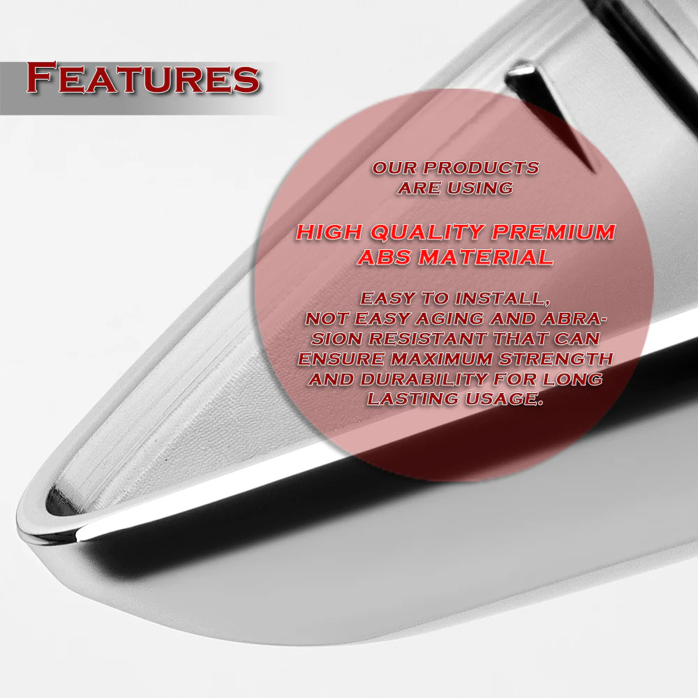 Side View Mirror Covers Cap For 2019 - 2026 Dodge Ram 1500 -Chrome ABS W/ Turn Signal Hole - Image 4