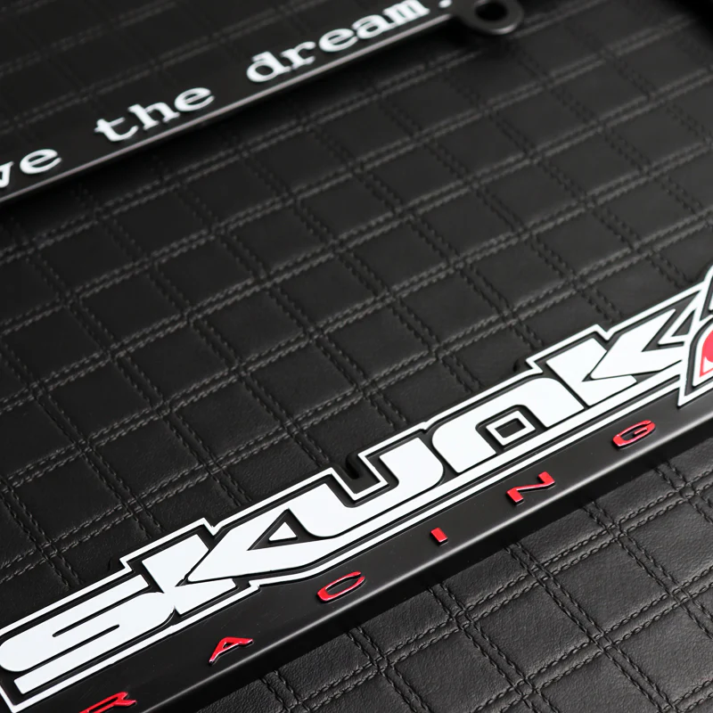 SKUNK2 RACING "LIVE the Dream" License Plate Frame + Cap for Honda Civic Acura X1 - Image 2