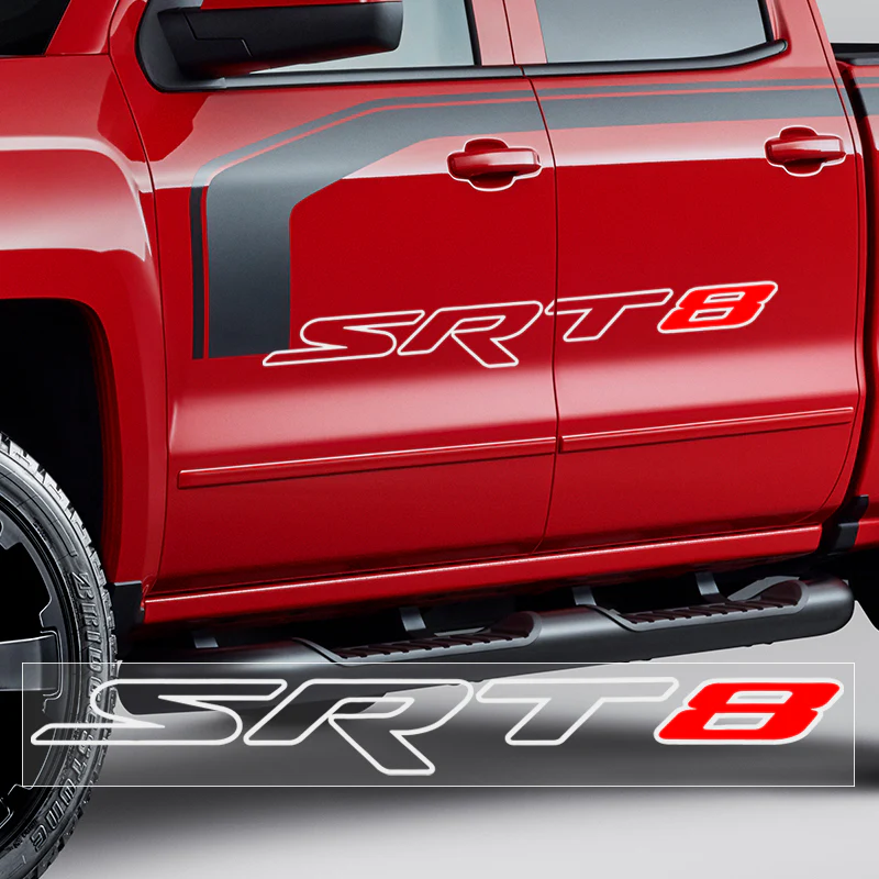 SRT-8 Windshield Rear Window Bumper Banner Side Outline Vinyl Decal Sticker