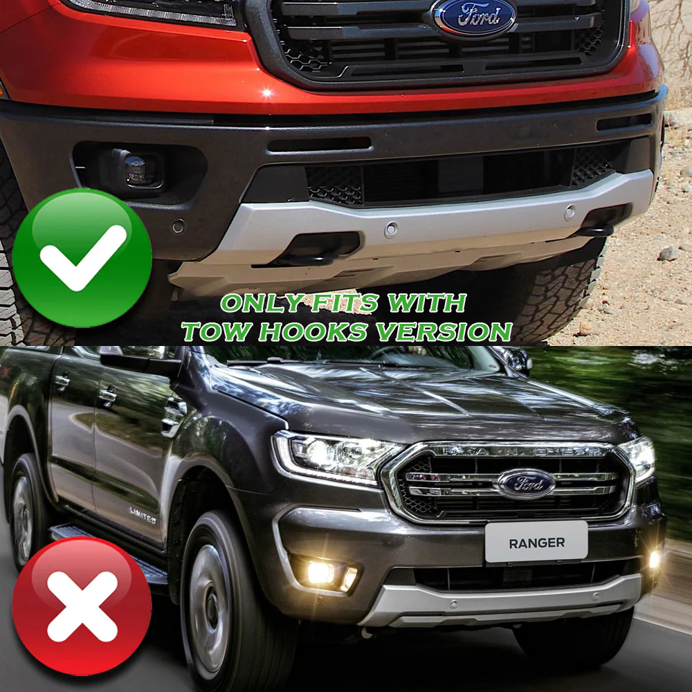 STP-Style For 2019 2020 2021 2022 2023 Ford Ranger Front Bumper Lip Splitter -Unpainted Matte Black - Image 8