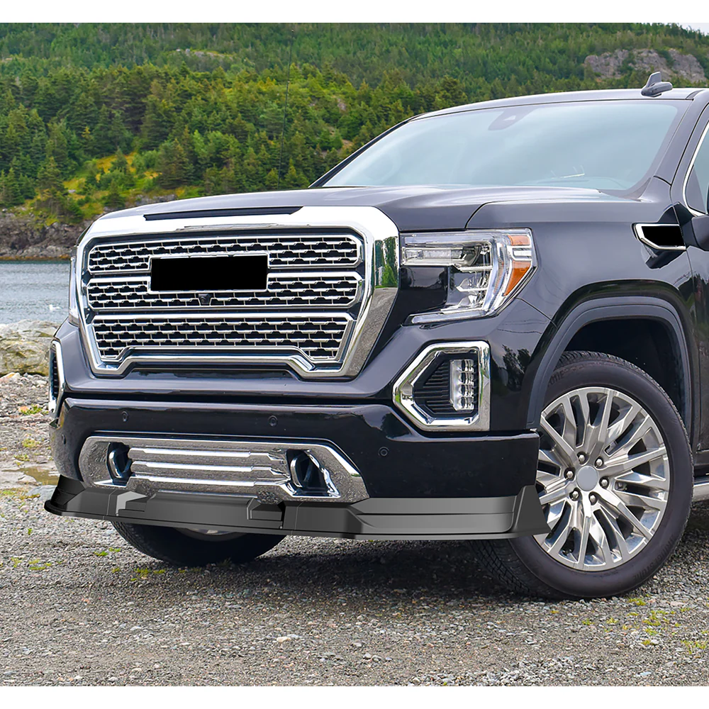 STP-Style For 2019 2020 2021 GMC Sierra 1500 Front Bumper Lip Splitter -Unpainted Matte Black - Image 6