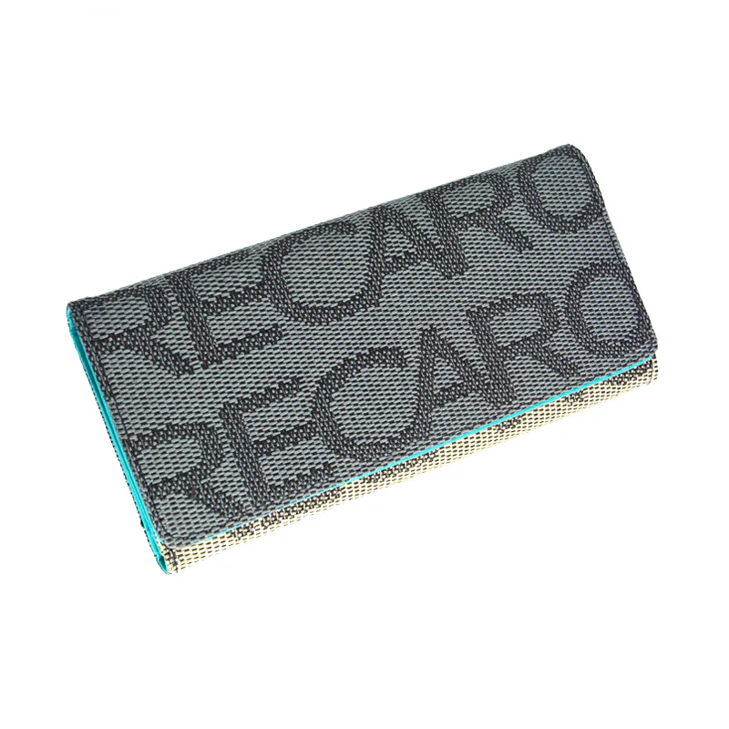 RECARO Gradation Teal Leather Trifold Clutch