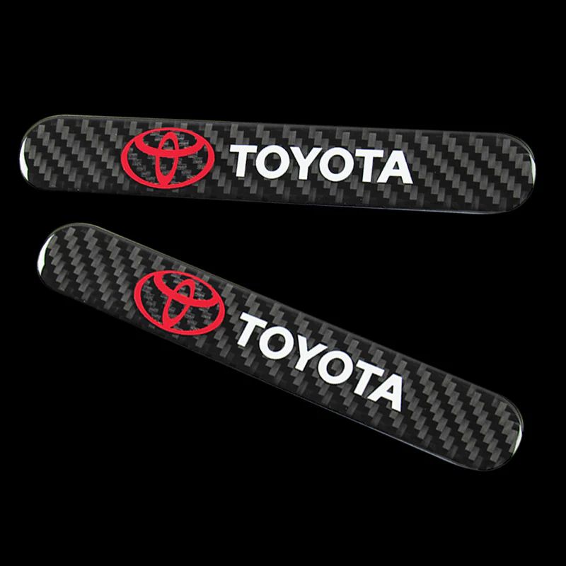 TOYOTA Carbon Fiber Car Door Rear Trunk Side Fenders Bumper Badge Scratch Guard Sticker New 4 pcs - Image 6