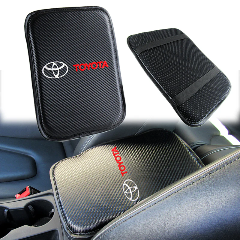 Toyota Carbon Fiber Look Embroidered Armrest Cushion - Image 6