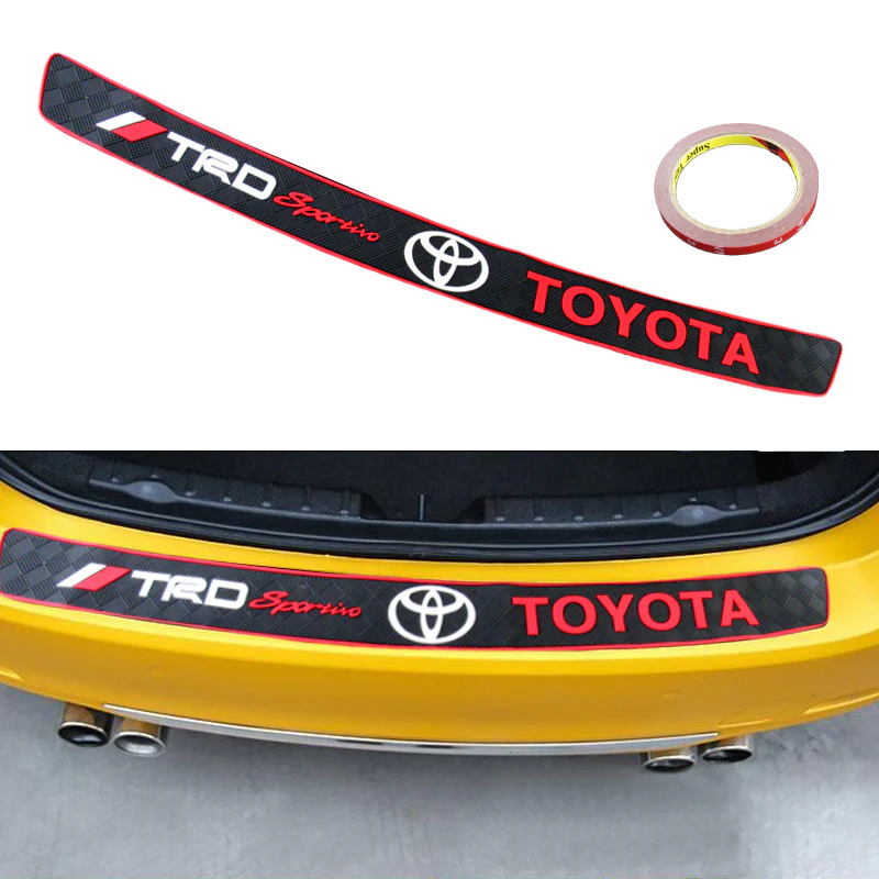 TRD TOYOTA Rubber Car Rear Bumper Protector Trunk Sill Guard Scratch Pad X1