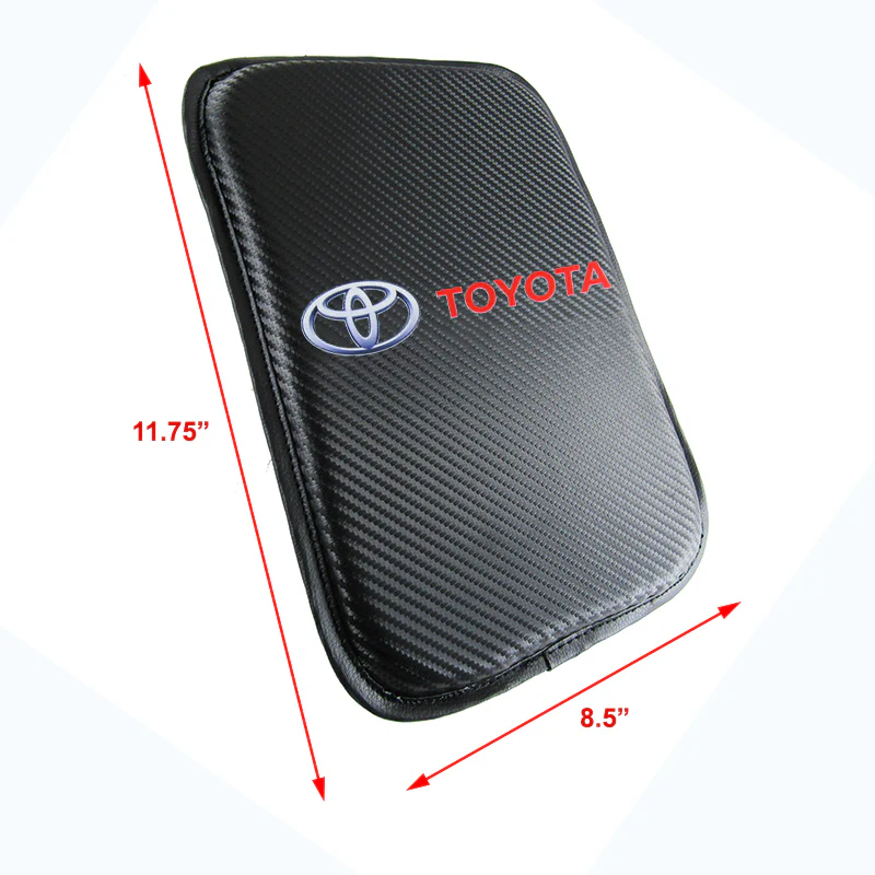 Toyota Set of Carbon Fiber Look Armrest Cushion & Seat Belt Cover - Image 5