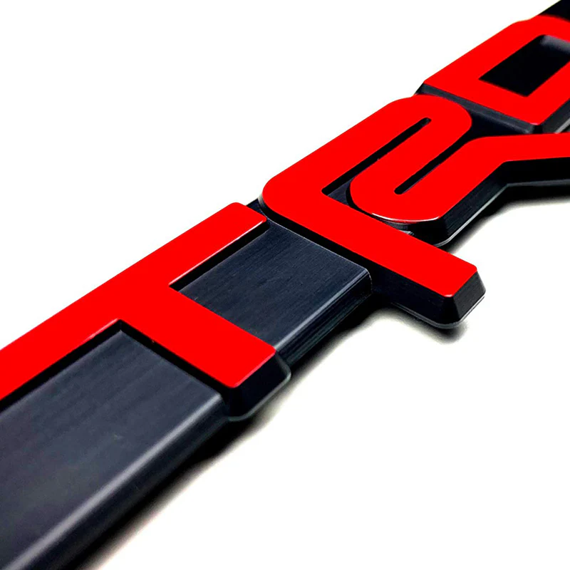 Toyota TRD Black ABS License Plate Frame with Caps - Image 2