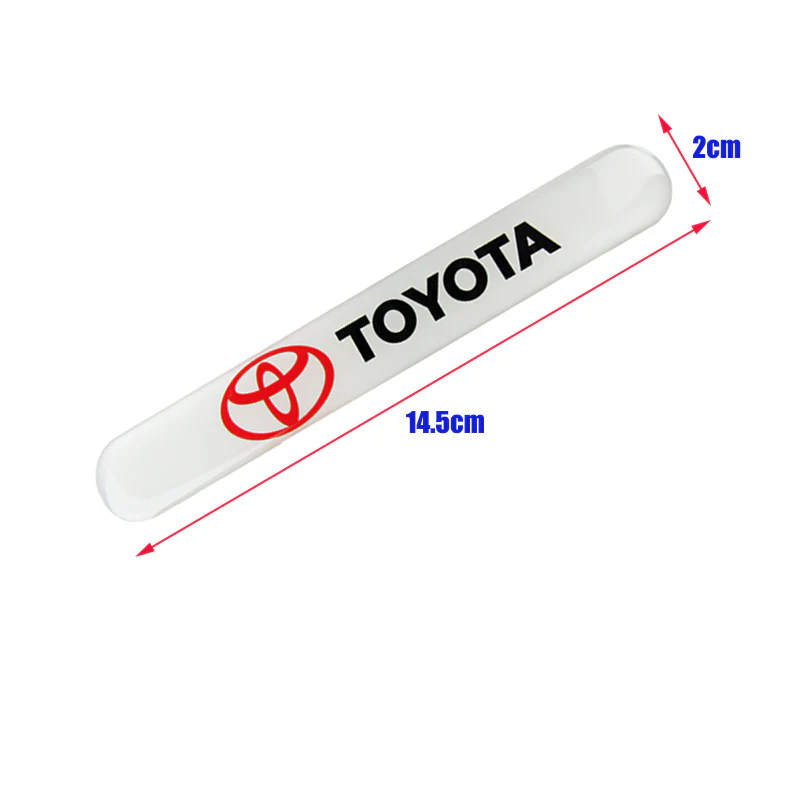 TOYOTA White Car Door Rear Trunk Side Fenders Bumper Badge Scratch Guard Sticker New 2 pcs - Image 2