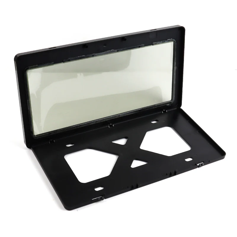 TRD Real Carbon Fiber License Plate Cover Protector Shield Frame with Bracket - Image 5