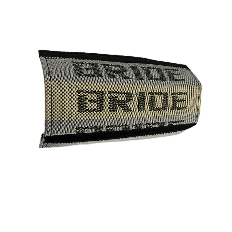 Universal JDM Bride Racing Gradation Set of 5PCS Hybrid Fabric Floor Mats with Seat Belt Covers - Image 6