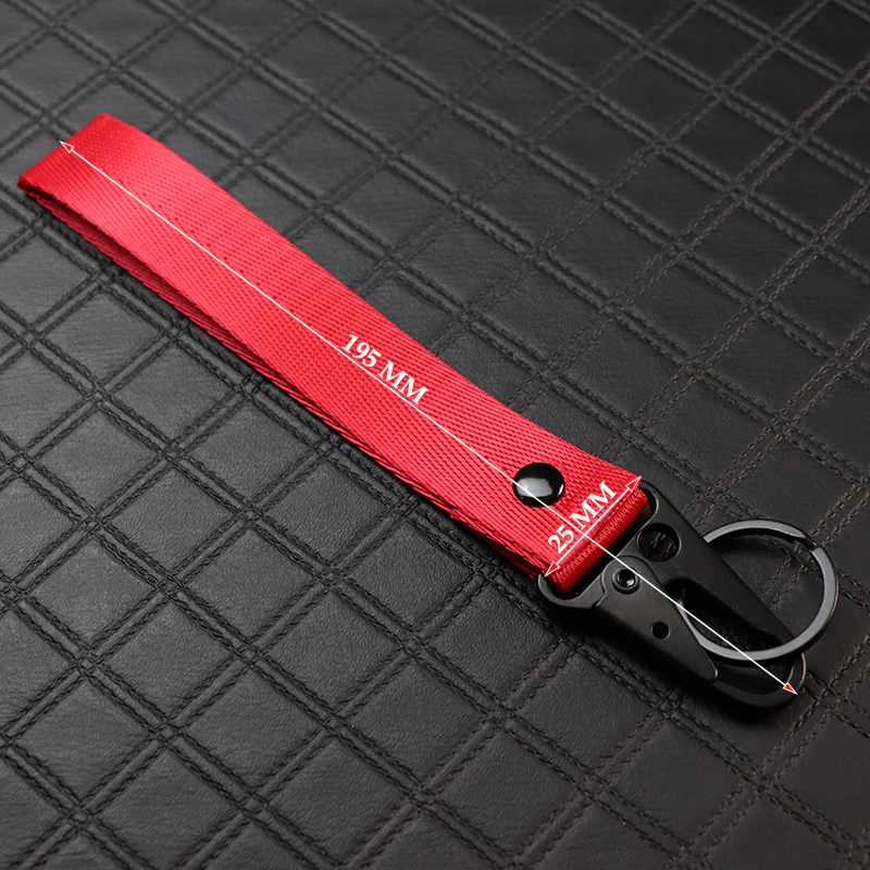 Universal Keychain Metal Key Ring Hook Nylon Strap Lanyard for JDM Brand New - Image 5