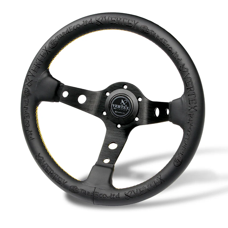 Vertex "King" Universal 13'' Black Deep Dish Car Racing Drift Race Sport Steering Wheel