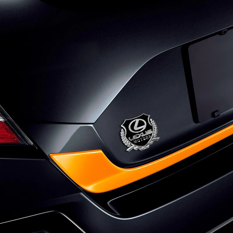 Lexus Silver 3D Metal Emblem Sticker x2 - Image 2