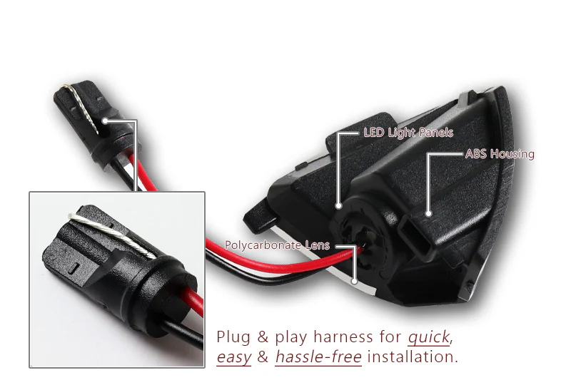 Volkswagen Rabbit / Eos / Passat White LED Side Mirror Puddle Lights - Image 2