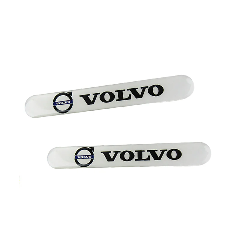 Volvo VOLVO White Car Door Rear Trunk Side Fenders Bumper Badge Scratch Guard Sticker New 2pcs - Image 4