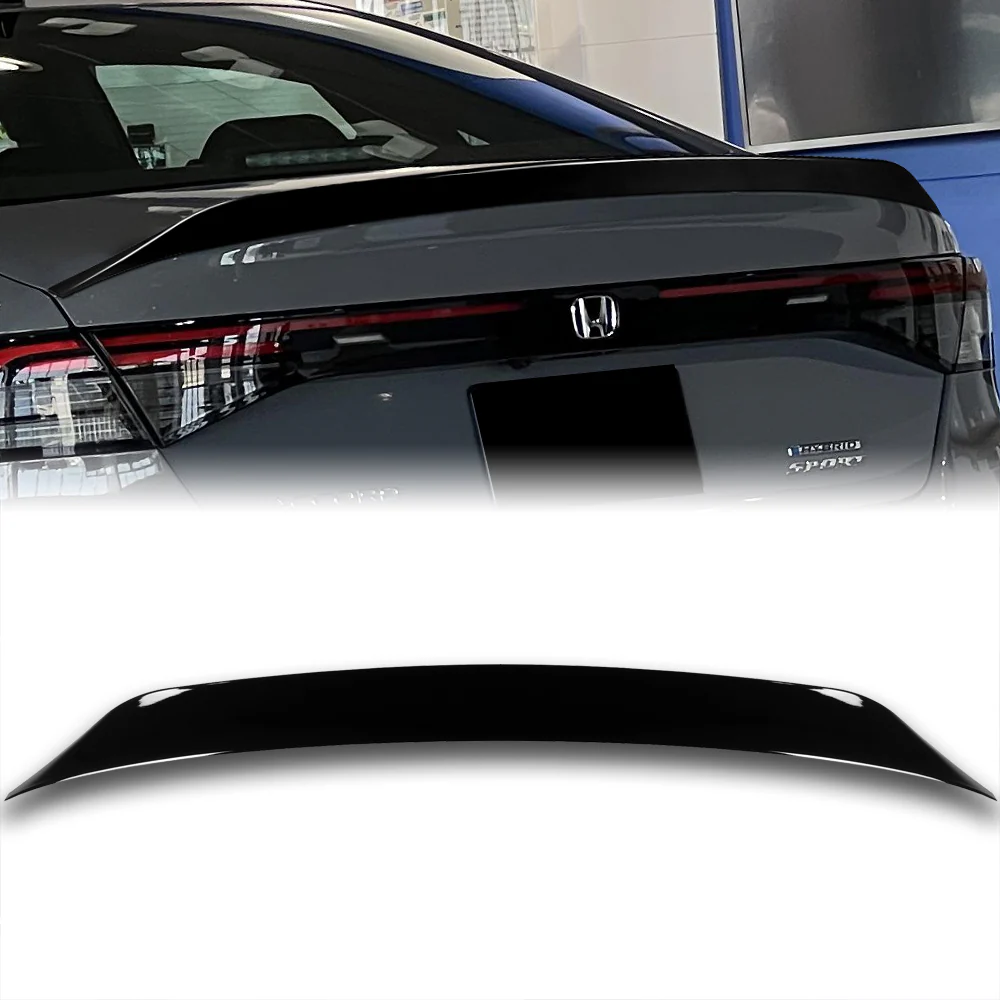 W-Power ABS OE-Style Rear Trunk Lip Duckbill Spoiler Wing For 2023 - 2026 Honda Accord 4DR/Sedan -Pearl Black
