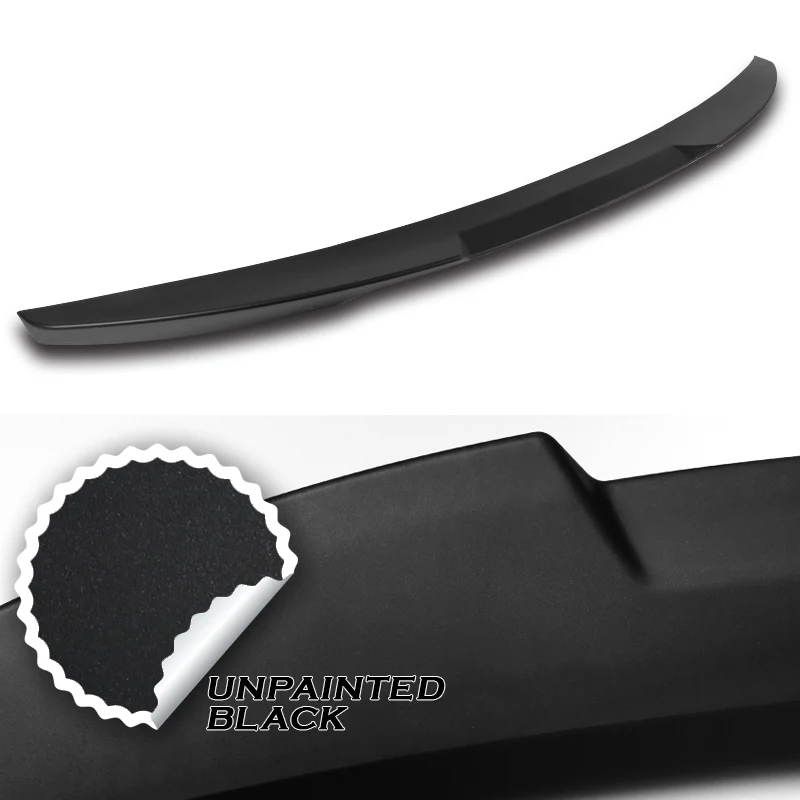 W-Power ABS V-Style Rear Trunk Lip Spoiler Wing For 2011-2013 Kia Optima -Unpainted Matte Black - Image 2